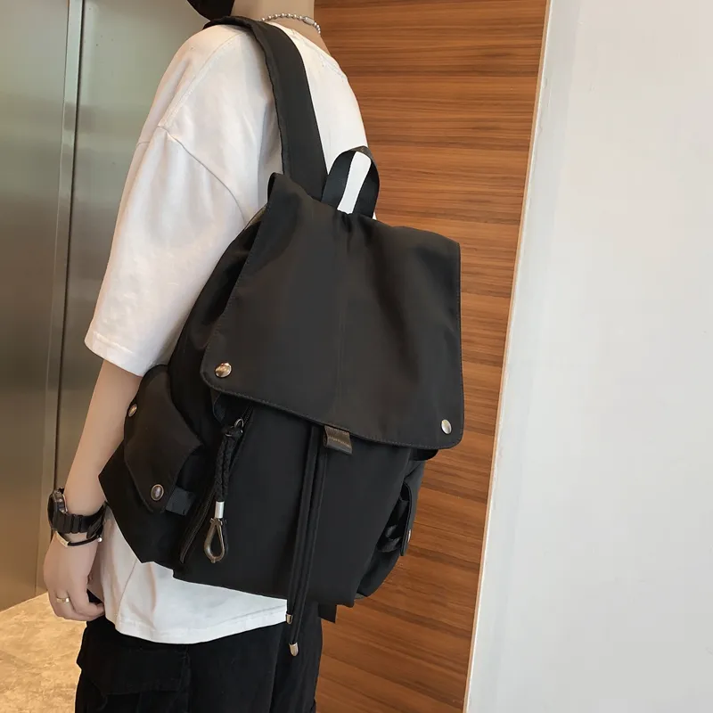 NIGEER Nylon Backpack Regular Unisex Red/Blue/Black/White-17
