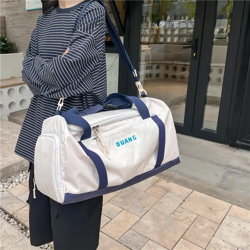 NIGEER Oxford Gym Bag Large Size Unisex Black/Ecru/Pink/Green-8