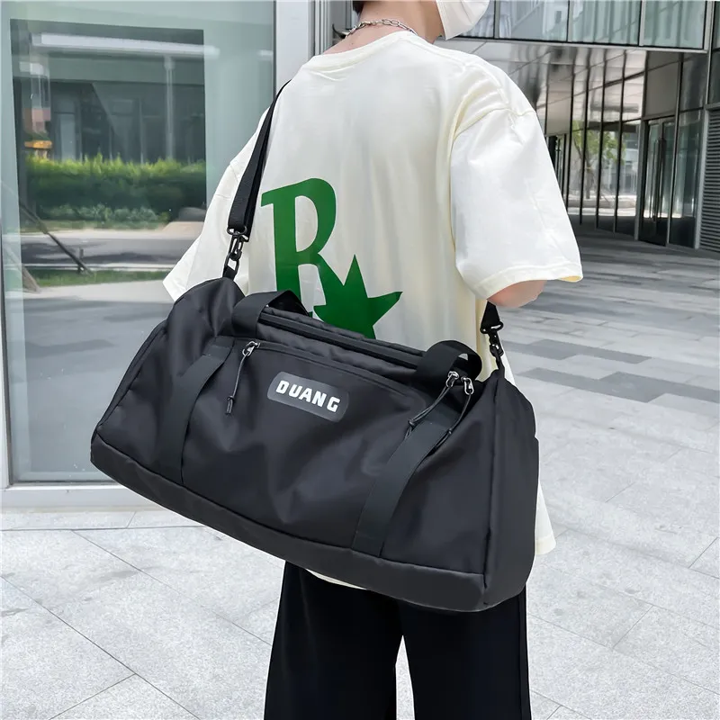 NIGEER Oxford Gym Bag Large Size Unisex Black/Ecru/Pink/Green-3