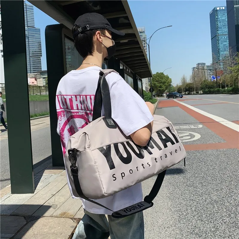 NIGEER Nylon Gym Bag Large Size Unisex Pink/Red/Green/Khaki/Black-28