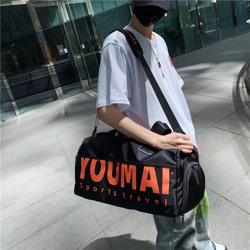 NIGEER Nylon Gym Bag Large Size Unisex Pink/Red/Green/Khaki/Black-37
