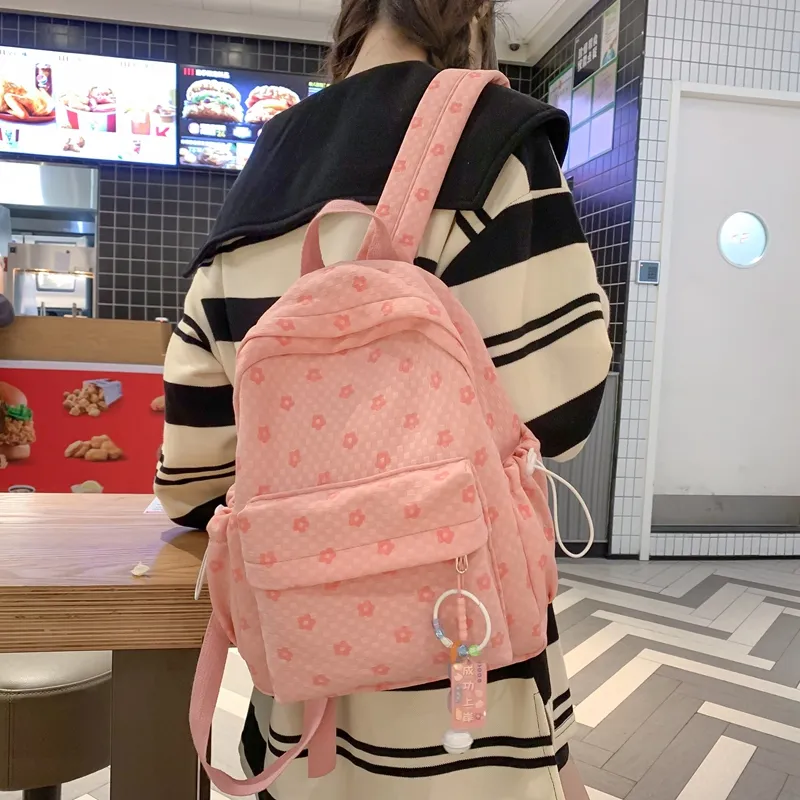 NIGEER Nylon Backpack Regular Women's Black/White/Green/Blue/Pink-32