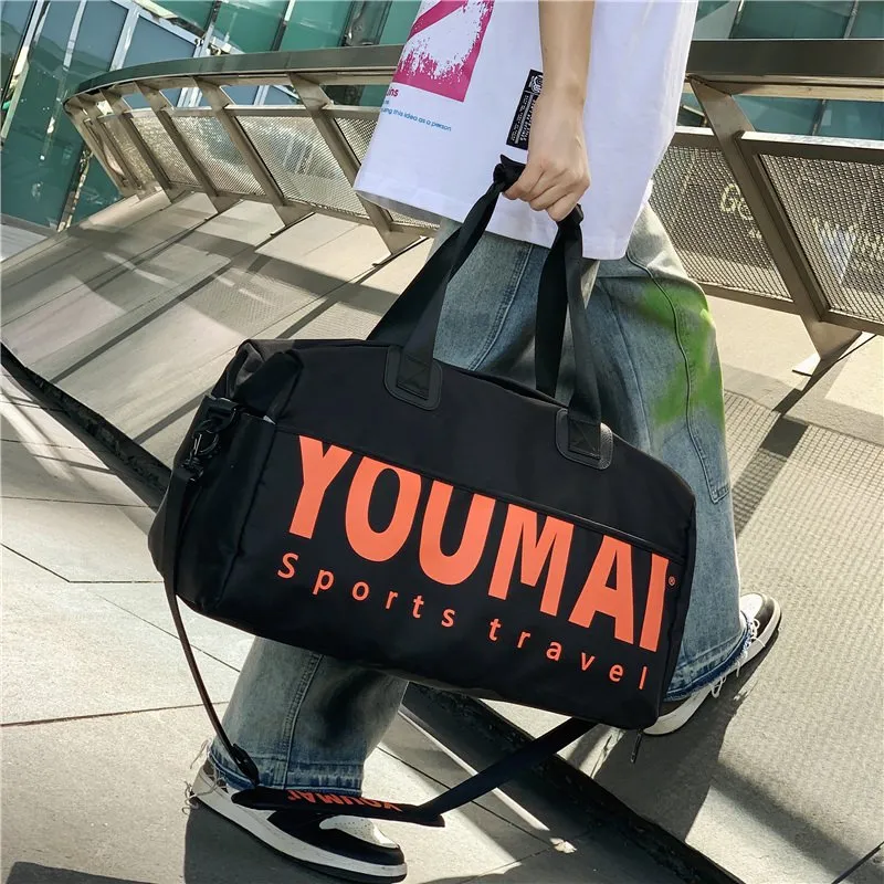 NIGEER Nylon Gym Bag Large Size Unisex Pink/Red/Green/Khaki/Black-35