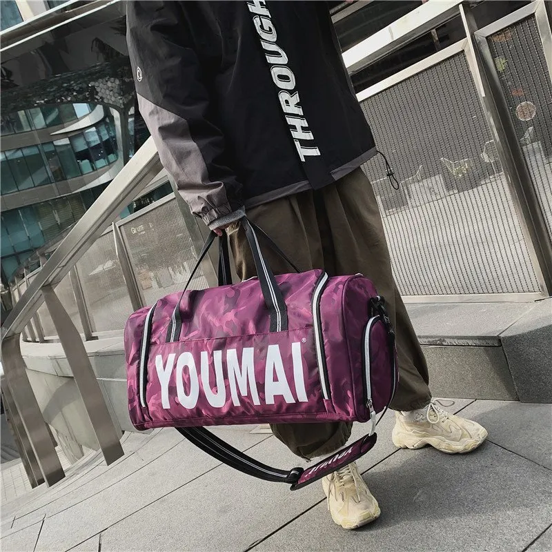 NIGEER Nylon Gym Bag Medium Size Unisex Black/Purple/Khaki/Red/Pink-7