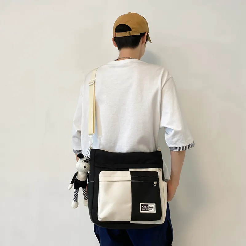 NIGEER Nylon Shoulder Bag, Crossbody Bag Unisex Black/Brown/Red/Blue/Khaki-5