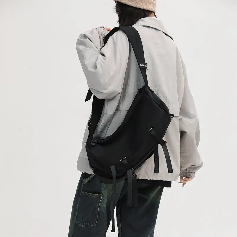 NIGEER Nylon Workwear Bag Crossbody Bag Regular Men's Black/Gray/Brown-3