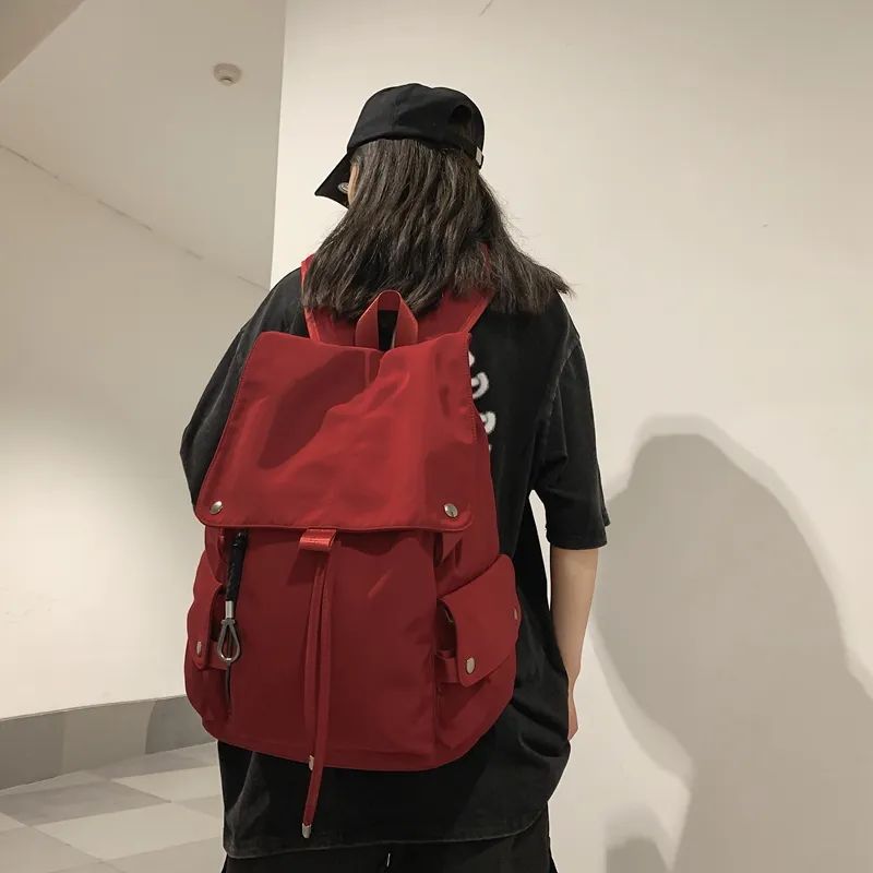 NIGEER Nylon Backpack Regular Unisex Red/Blue/Black/White-3