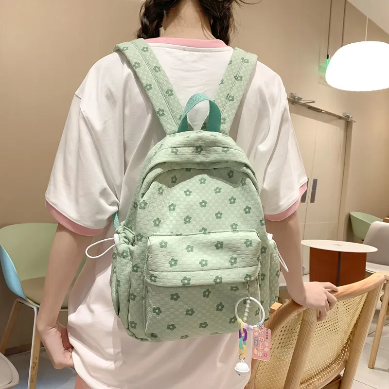 NIGEER Nylon Backpack Regular Women's Black/White/Green/Blue/Pink-8