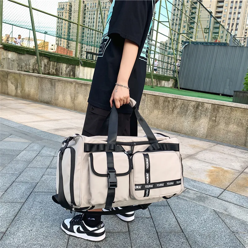 NIGEER Nylon Travel Bag Unisex Black Pink/Green Yellow/Denim Blue/Khaki-20