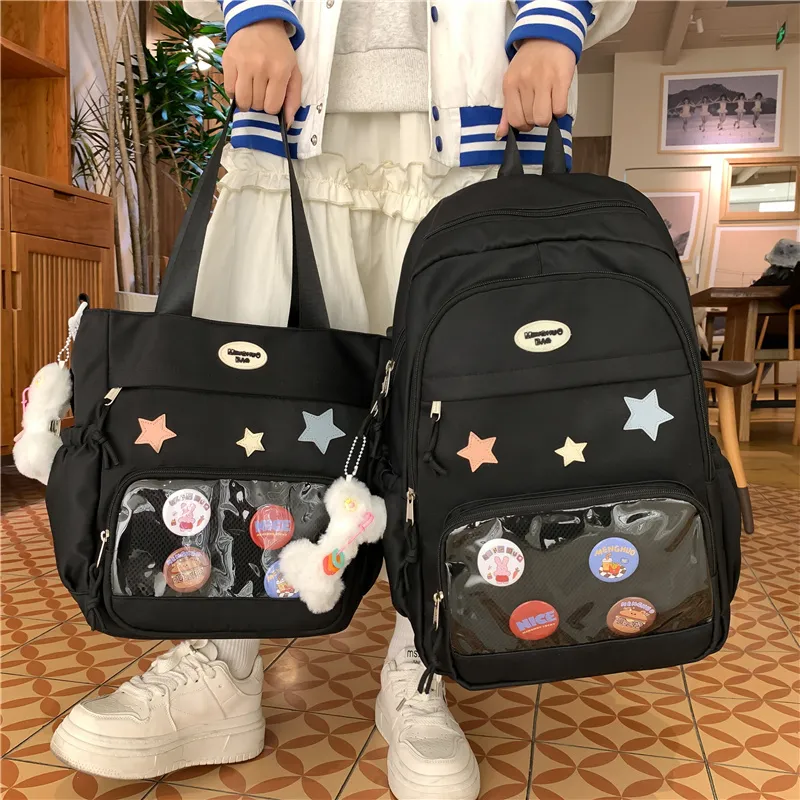 NIGEER Cotton Backpack Regular Women's Black/Pink/White/Blue/Khaki-2