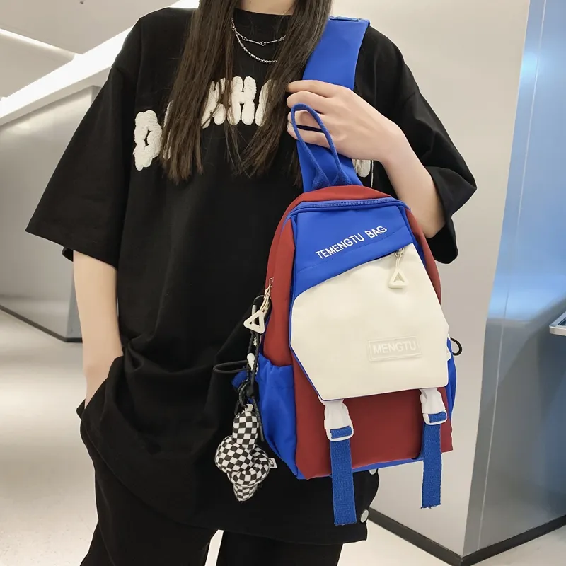 NIGEER Nylon Sling Bag Backpack Shoulder Bag Crossbody Bag Regular Unisex Black/Khaki/Pink/Red-8