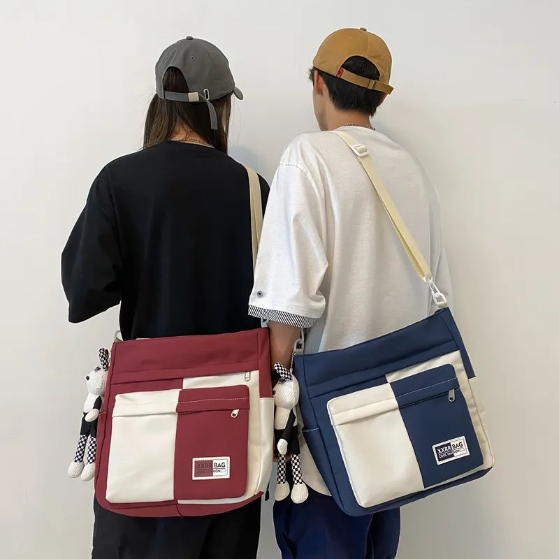 NIGEER Nylon Shoulder Bag, Crossbody Bag Unisex Black/Brown/Red/Blue/Khaki-25