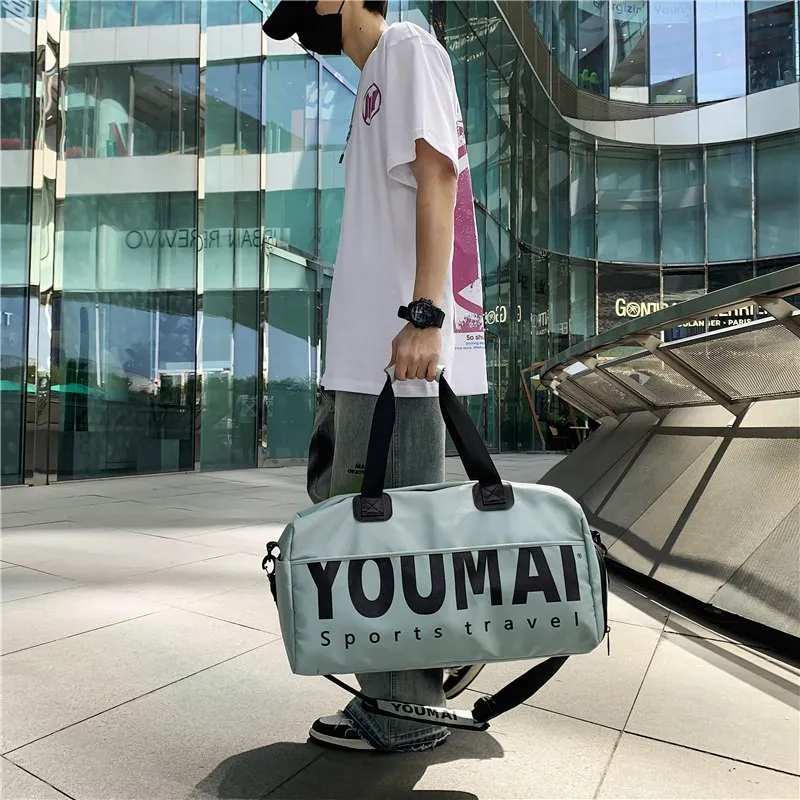 NIGEER Nylon Gym Bag Large Size Unisex Pink/Red/Green/Khaki/Black-17