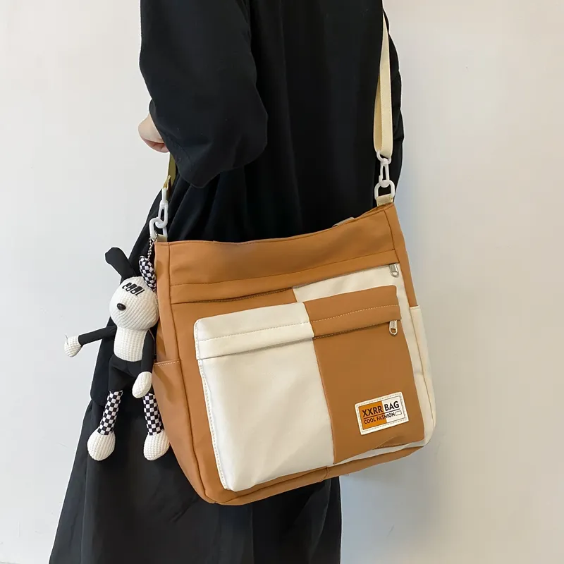 NIGEER Nylon Shoulder Bag, Crossbody Bag Unisex Black/Brown/Red/Blue/Khaki-30