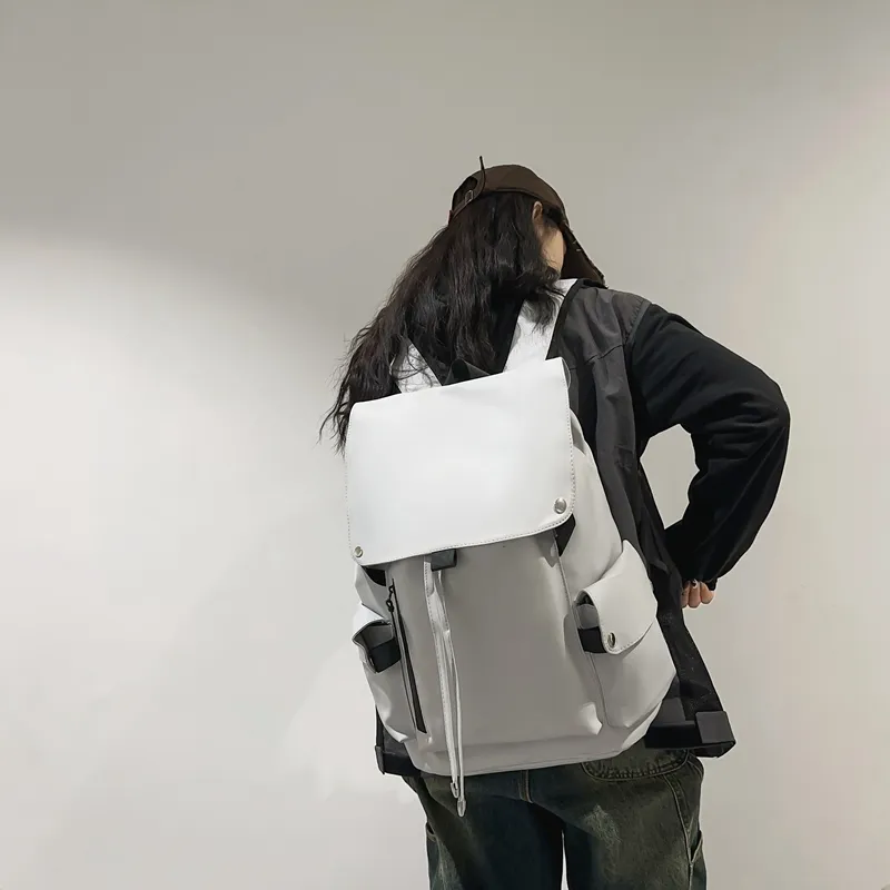 NIGEER Oxford Backpack Regular Unisex Red/Black/Light Gray/Dark Gray-12