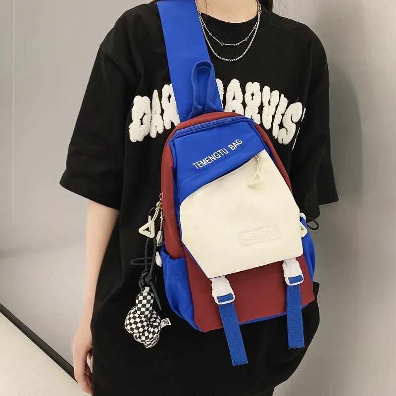 NIGEER Nylon Sling Bag Backpack Shoulder Bag Crossbody Bag Regular Unisex Black/Khaki/Pink/Red-9