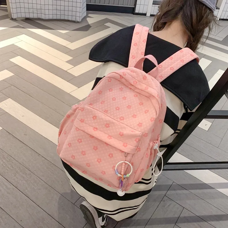 NIGEER Nylon Backpack Regular Women's Black/White/Green/Blue/Pink-34