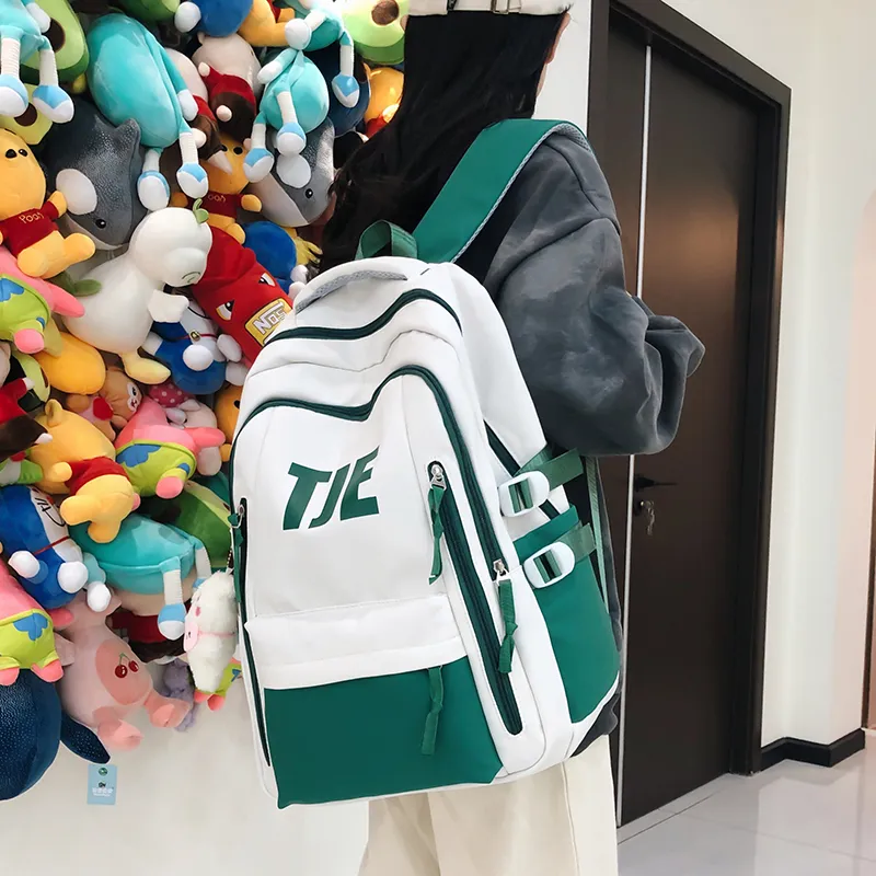 DCLOUD Nylon Backpack Regular Unisex Black/Green/Khaki/Red Blue-8