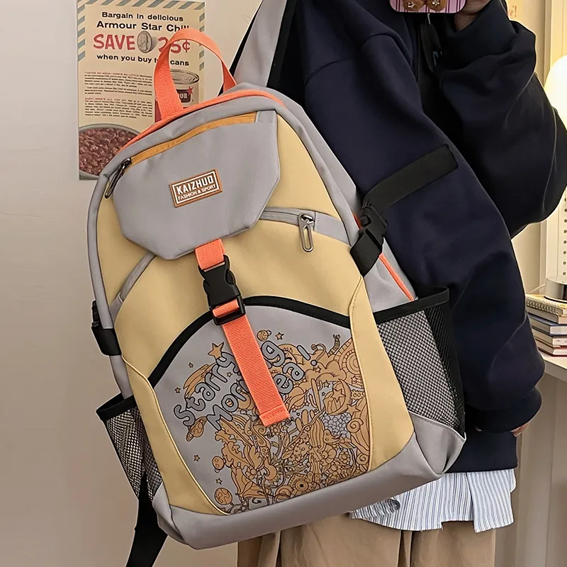 NIGEER Nylon Backpack Regular Women's Pink/Brown/Gray/Blue/Black-22