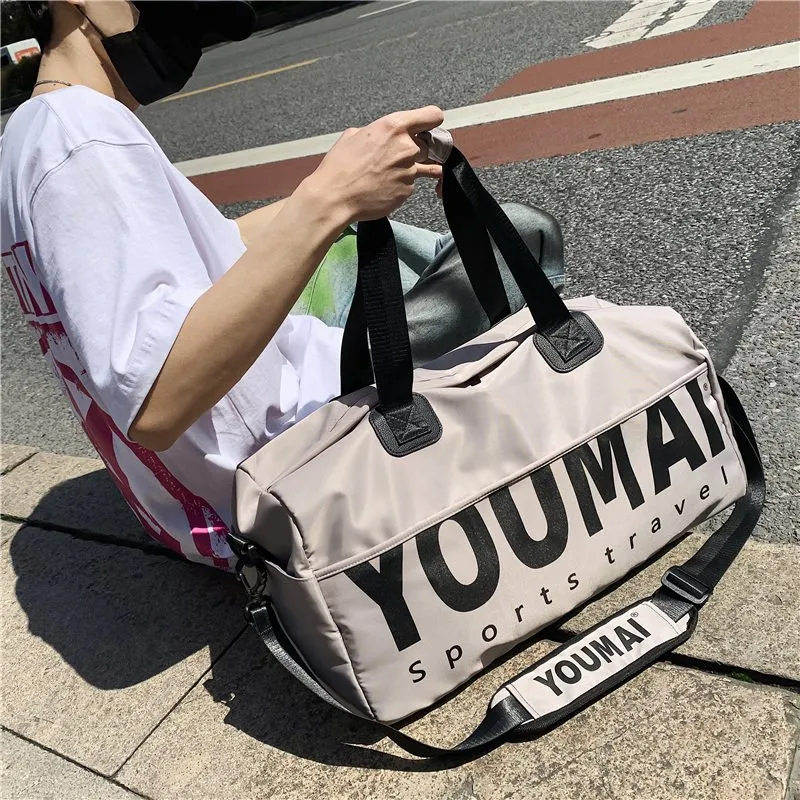 NIGEER Nylon Gym Bag Large Size Unisex Pink/Red/Green/Khaki/Black-30