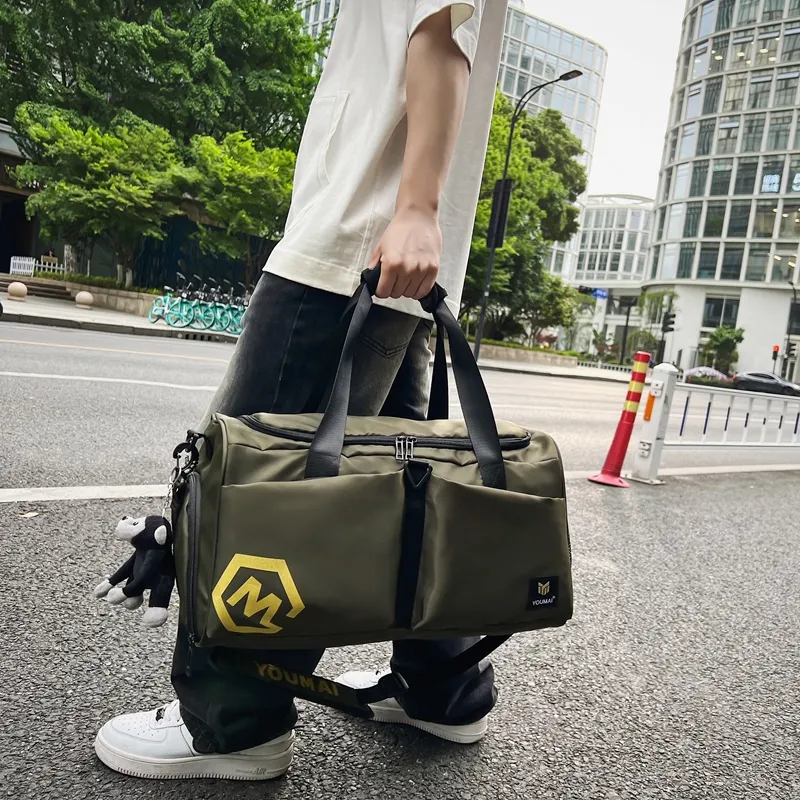 NIGEER Nylon Gym Bag Medium Size Unisex Turquoise/Army Green/Pink/Black/Red/Yellow/Blue-5