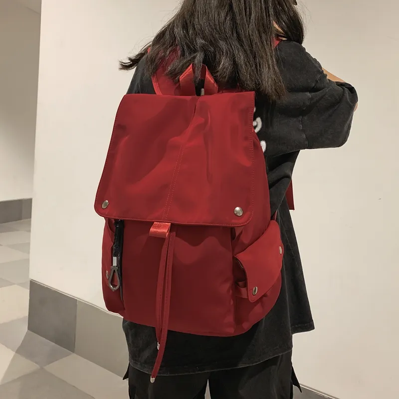 NIGEER Nylon Backpack Regular Unisex Red/Blue/Black/White-1