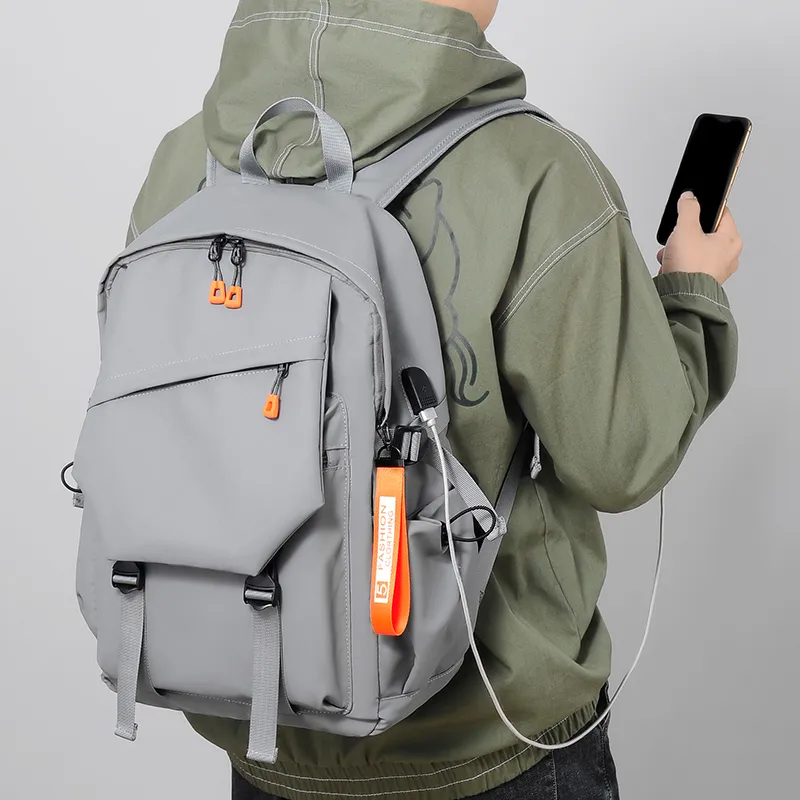 NIGEER Durable Fabric Backpack Regular Unisex Black/Gray-11