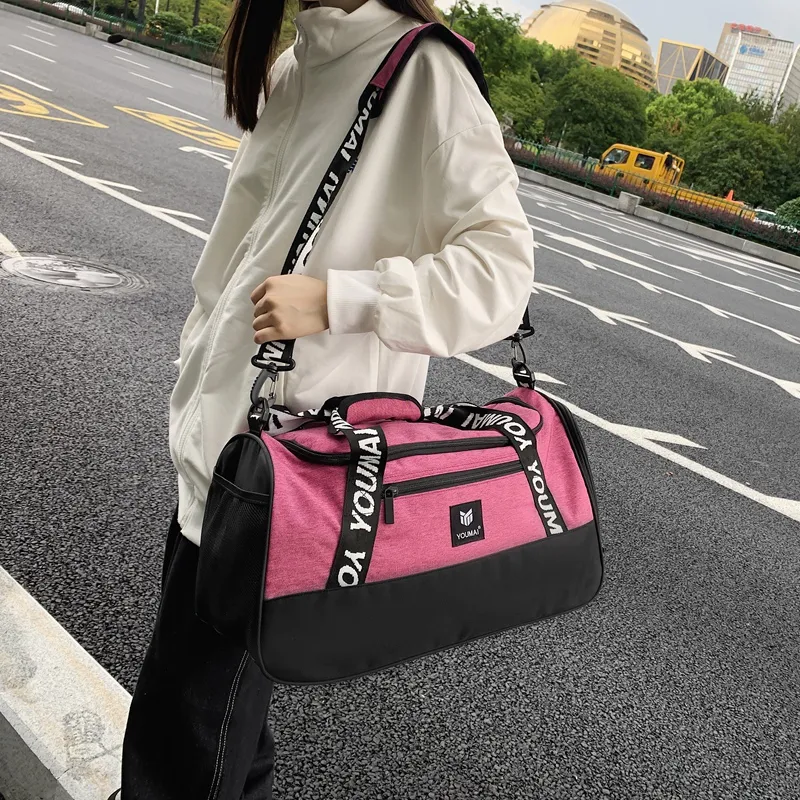 NIGEER Oxford Gym Bag Medium Size Unisex Black/Purple/Pink/Brick Red/Gray/Blue-7