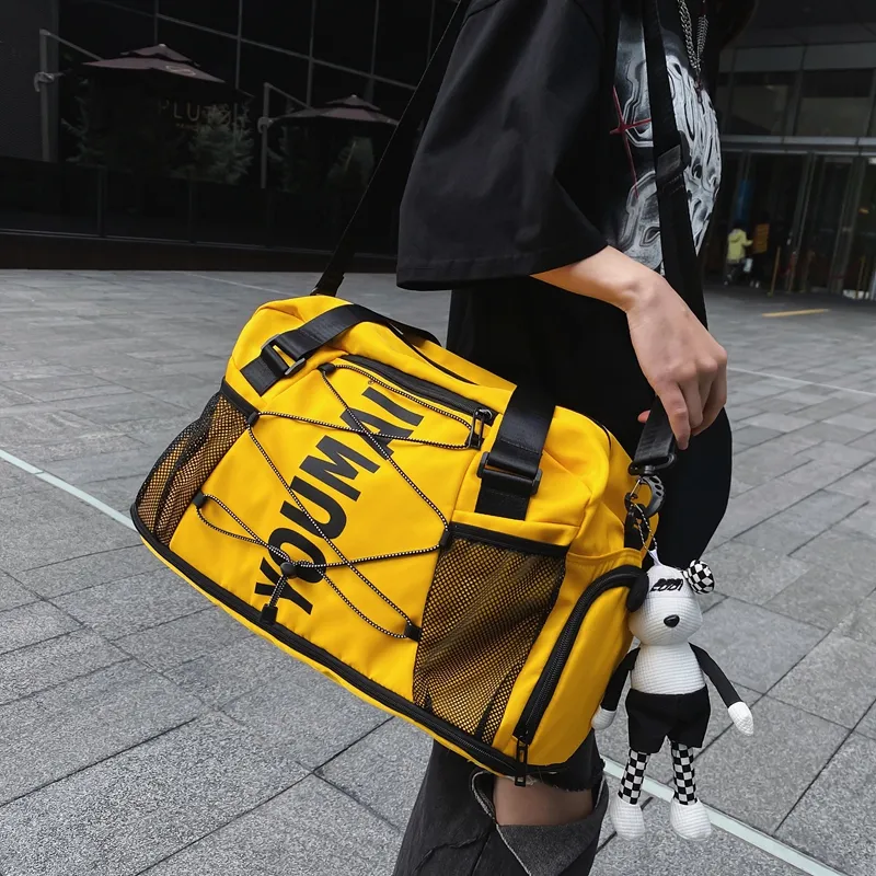 NIGEER Nylon Gym Bag Medium Size Unisex Turquoise/Army Green/Pink/Black/Red/Yellow/Khaki-16