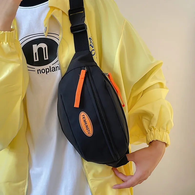 NIGEER Nylon Sling Bag Regular Women's White & Orange/White & Red/Black & Orange/Black & Green/Red-21