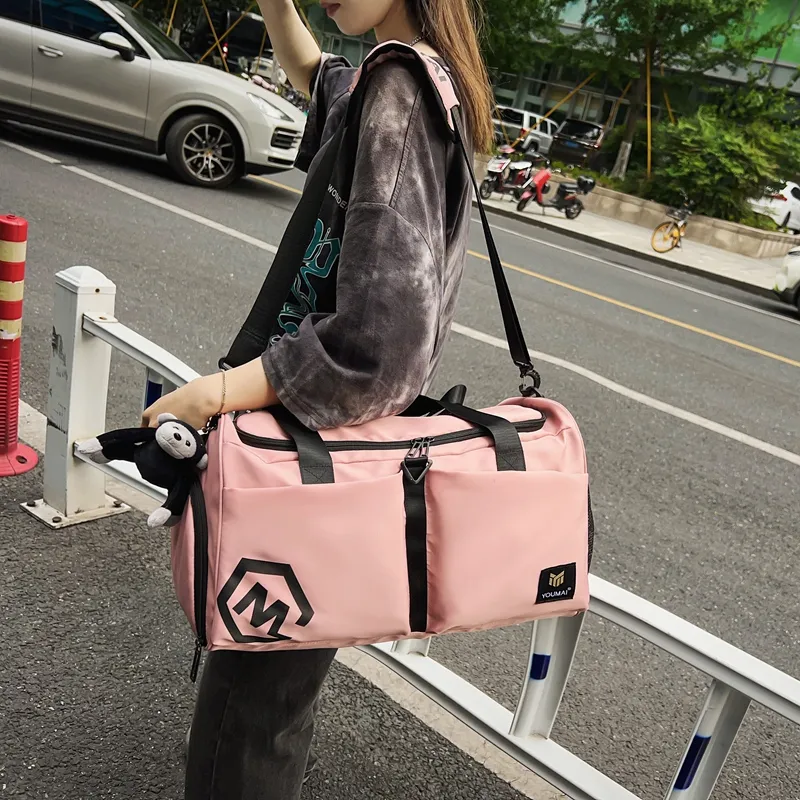 NIGEER Nylon Gym Bag Medium Size Unisex Turquoise/Army Green/Pink/Black/Red/Yellow/Blue-9