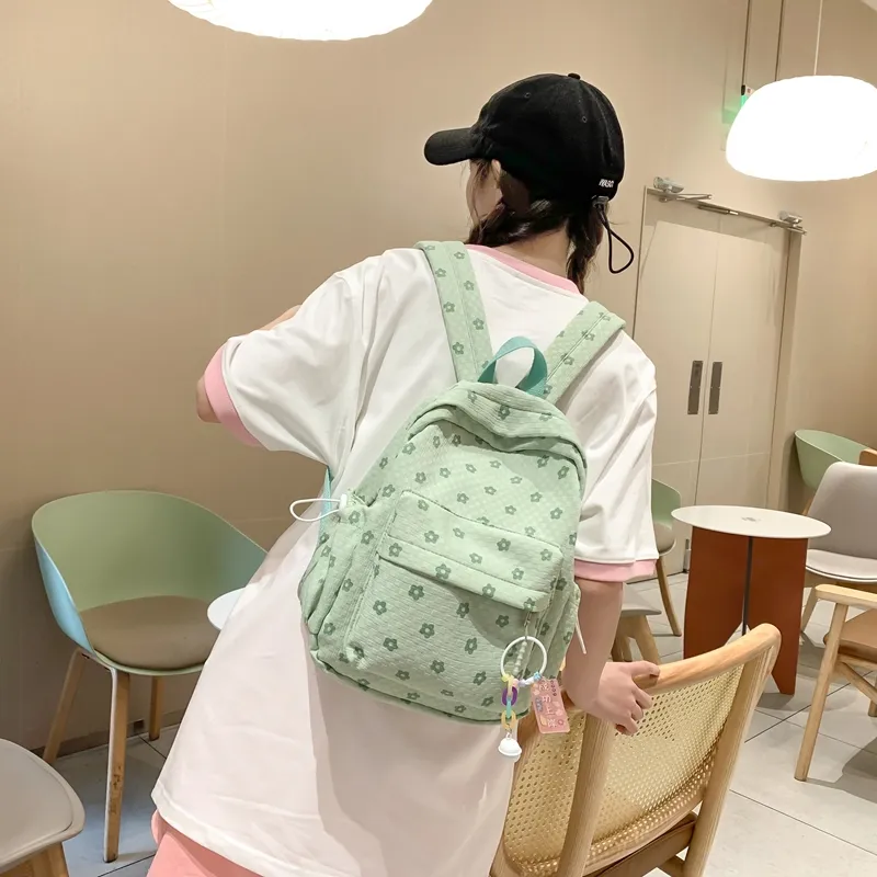 NIGEER Nylon Backpack Regular Women's Black/White/Green/Blue/Pink-5