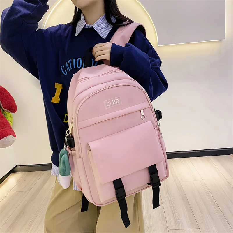 NIGEER Nylon Backpacks Women's Blue/Purple/Pink/Black-10