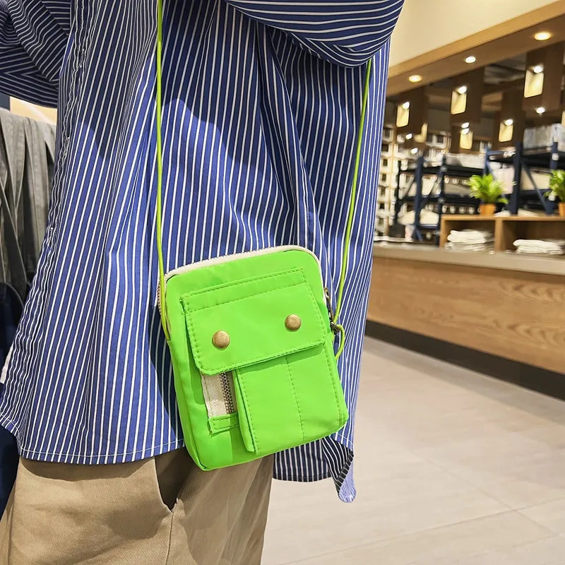 NIGEER Nylon Crossbody Bag Mini Unisex Black/White/Green/Purple-17