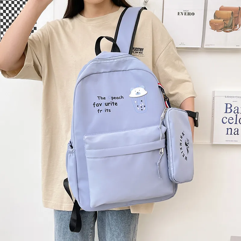 NIGEER Nylon Backpack Regular Women's Pink/Blue/Black/Pumpkin/Purple/Green-10