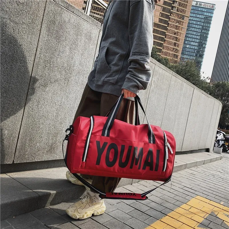 NIGEER Nylon Gym Bag Medium Size Unisex Black/Purple/Khaki/Red/Pink-14