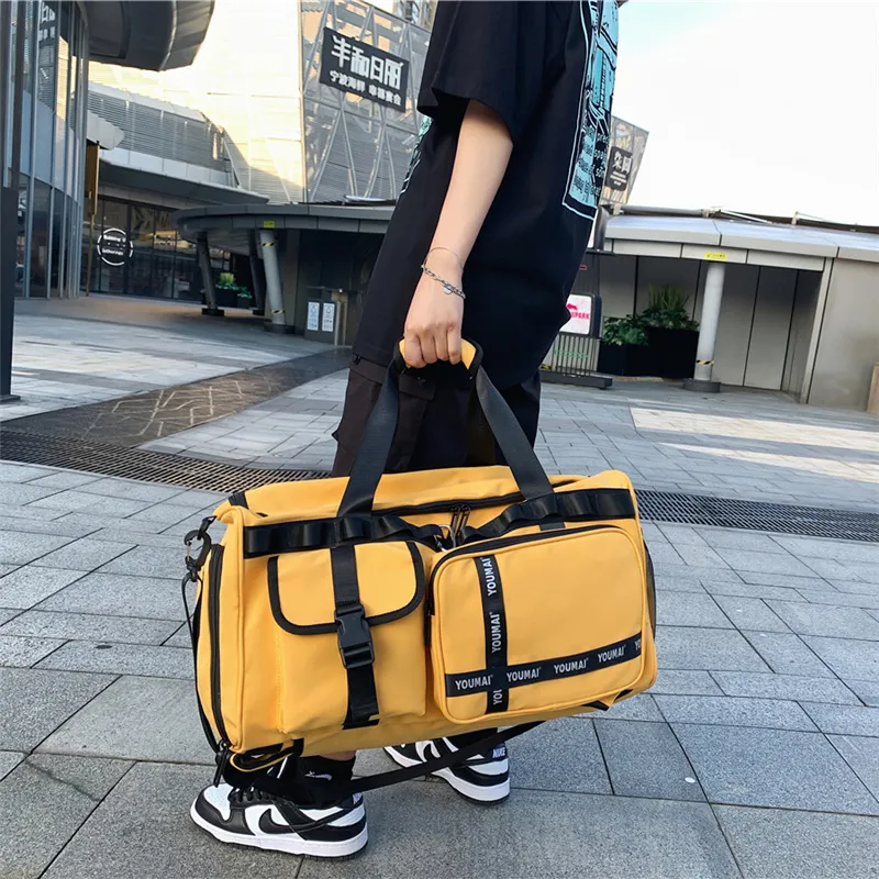 NIGEER Nylon Travel Bag Unisex Black Pink/Green Yellow/Denim Blue/Khaki-12