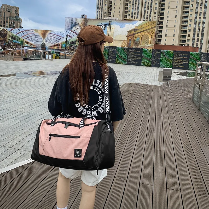 NIGEER Nylon Travel Bag Unisex Black Purple/Green/Brick Red/Gray Blue-3