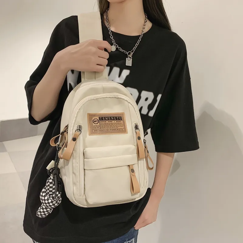 NIGEER Nylon Shoulder Bags Fanny Pack Sling Bags Unisex Black/White/Khaki/Burgundy-7