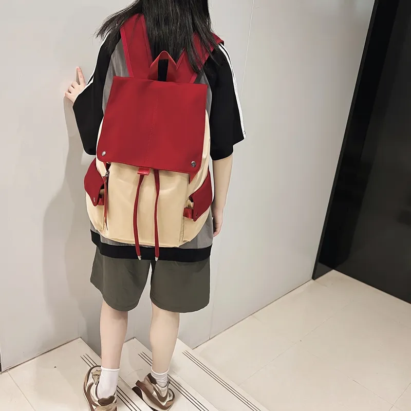 NIGEER Nylon Backpack Computer Backpack Regular Unisex Black/Red/Blue/Green-10