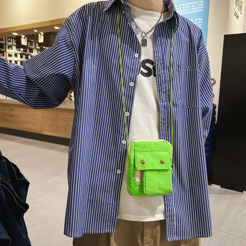 NIGEER Nylon Crossbody Bag Mini Unisex Black/White/Green/Purple-13