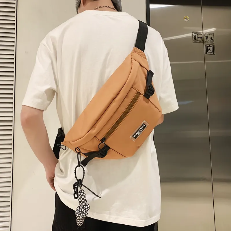 NIGEER Nylon Sling Bag Regular Unisex Black/White/Brown/Blue-19