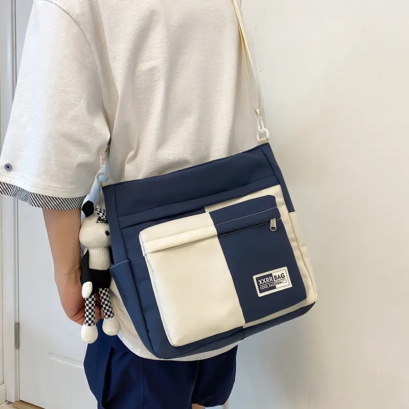 NIGEER Nylon Shoulder Bag, Crossbody Bag Unisex Black/Brown/Red/Blue/Khaki-21