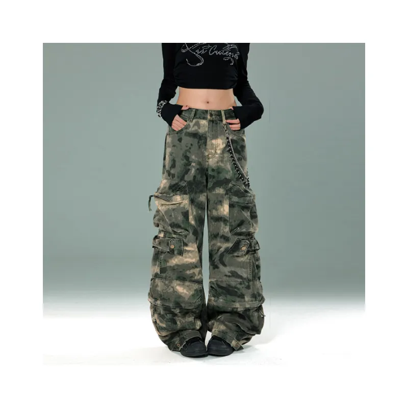 YIXIAOMO Cargo Pants Women's-3