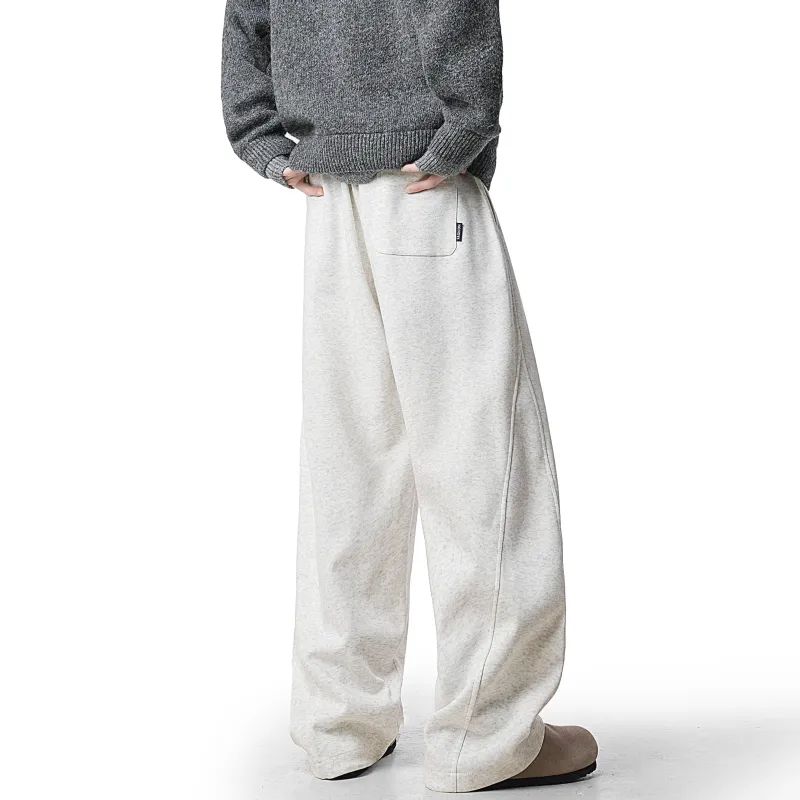 SIMPLE RIMLESS/SRME Knitted Sweatpants Unisex Navy Blue-18