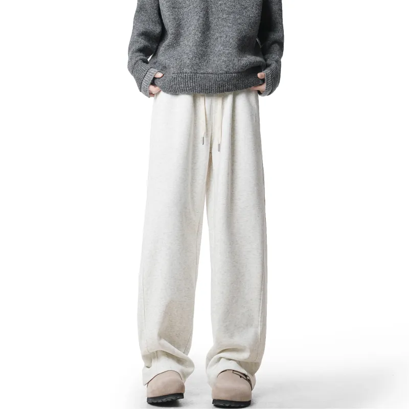 SIMPLE RIMLESS/SRME Knitted Sweatpants Unisex Navy Blue-15