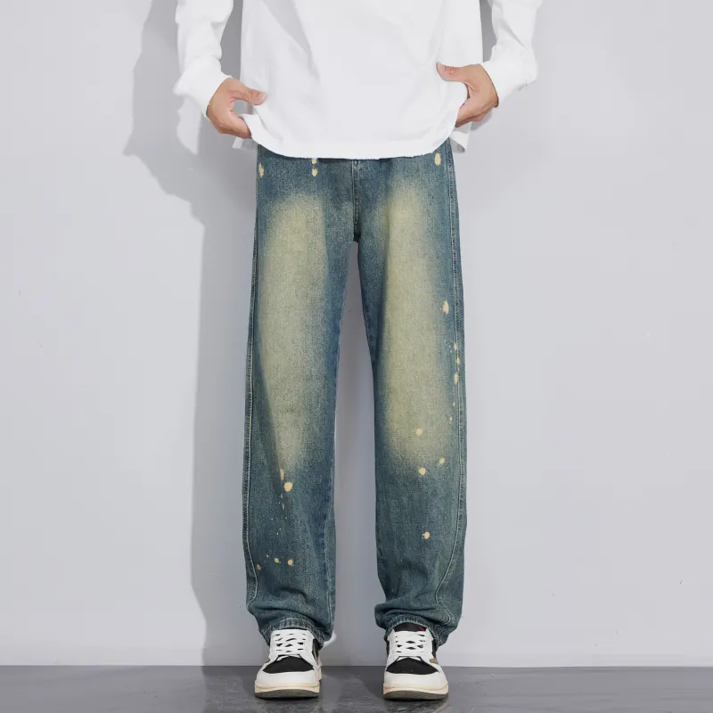 SIMPLE RIMLESS/SRME Jeans Unisex Vintage Blue-2