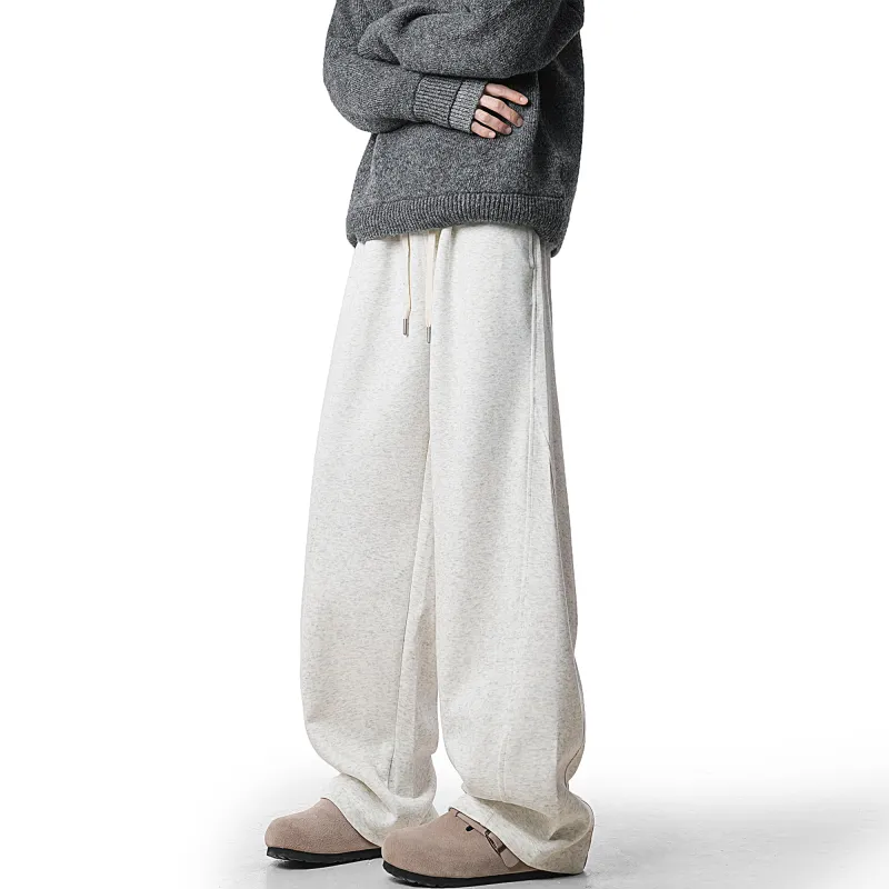 SIMPLE RIMLESS/SRME Knitted Sweatpants Unisex Navy Blue-16
