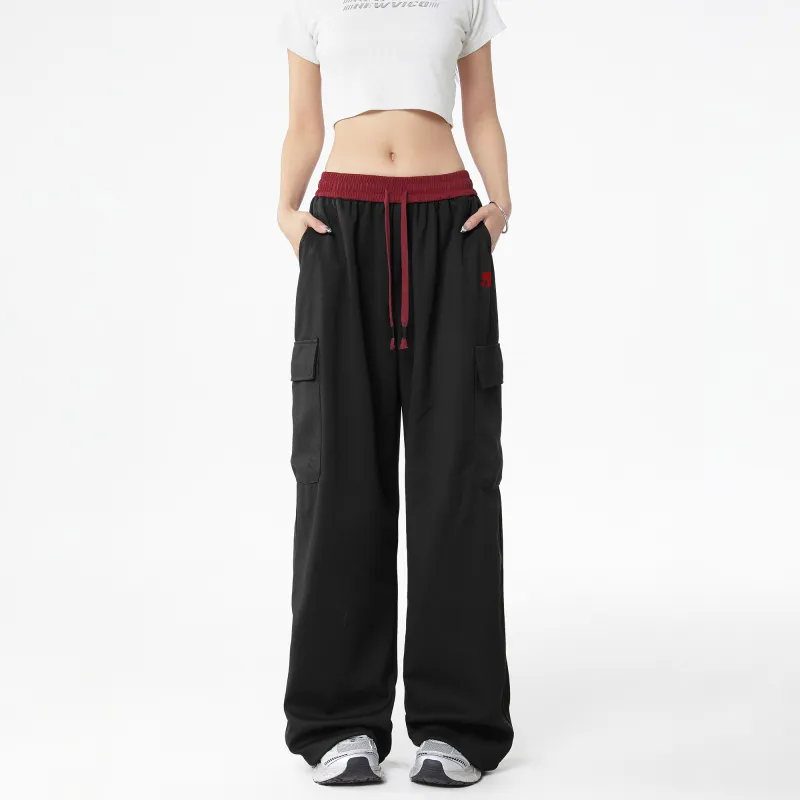 SIMPLE RIMLESS/SRME Casual Pants Unisex Black-2