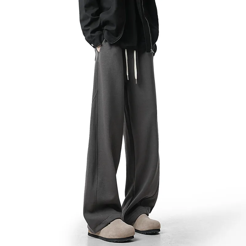 SIMPLE RIMLESS/SRME Knitted Sweatpants Unisex Navy Blue-7